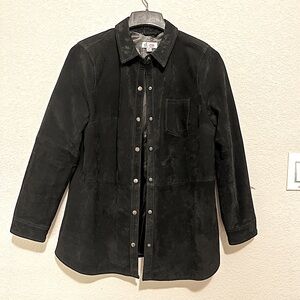 Black leather jacket by Denim + Company (Size Medium)